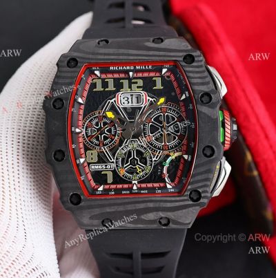 Best Quality Richard Mille RM 65-01 Split-Seconds All Carbon Case